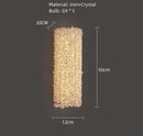 GobekUsa Gold Metal Crystal Wall Light for Bedroom, Stairs, Aisle - Adjustable Wire, G9 Bulb