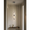 Black Natural Stone Cylinder Pendant Light