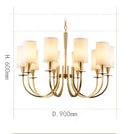 GobekUsa Copper Ceiling Chandelier for Living Room Kitchen Bedroom Lighting