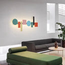 GobekUsa Geometric Flush Mount Macaron Lamp for Living Room Bedside Lighting