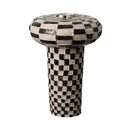 GobekUsa Geometric Check Ceramic Vase for Home Decor and Floral Arrangements