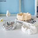 "GobekUsa Ceramic Bubble Clouds Ashtray for Home & Office Smoking Accessories"