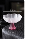 GobekUsa Lotus Flower Glass Tea Cups - Set of 2