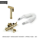GobekUsa Brass Bidet Shower Head with Double Outlet Angle Valve