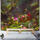 GobekUsa Little Frog Tapestry Wall Hanging - Forest Psychedelic Art for Kids' Room