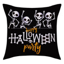 GobekUsa Halloween Pillowcase Set - Festive Sofa Cushion Covers with Pumpkin Cat Witch Hat Print.