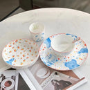 GobekUsa Kids Bone China Tableware Set, Dinner Plates and Bowl, Birthday Gift
