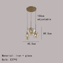 GobekUsa Gray Amber Glass Pendant Lamp for Home and Office Lighting