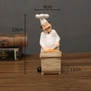 GobekUsa Bearded Chef Resin Figure Sculpture Modern Kitchen Desk Decor Ornaments
