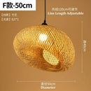 GobekUsa Bamboo Chandelier: Handwoven LED Ceiling Pendant for Home Decor
