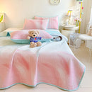 GobekUsa Dreamy Gradient Single Bedspread: Anti-Slip, Thick Quilted Mattress with Four Season Versatility