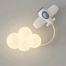 GobekUsa Kids Airplane Wall Light with Rainbow Kite Design