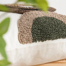 GobekUsa Geometric Embroidery Tassel Cushion Cover - Grey White Simple Loop Tufted Pillow