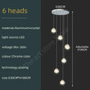 GobekUsa Crystal LED Ceiling Chandelier: Modern Spiral Kitchen Staircase Home Decoration Light
