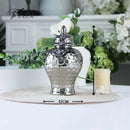 GobekUsa Geometric Golden Porcelain Jar - Home Decor Vase & Storage Tank
