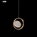 GobekUsa Crystal Ring Pendant Light: Rotatable Luxury Bedside Lighting for Bedroom