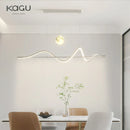 GobekUsa LED Pendant Light - Modern White/Black Long Line for Home, Restaurant, Office