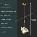 GobekUsa Butterfly Acrylic Chandelier Modern Ceiling Light Pendant Lamp for Living Room