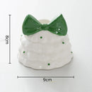 GobekUsa Bowknot Tree Candle Holder Xmas Ornaments Ceramic Table Decoration