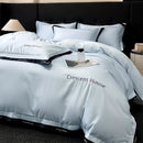 GobekUsa Ice Silk Embroidery Bed Set | Skin-Friendly Duvet Cover Kit | Comforter Sets
