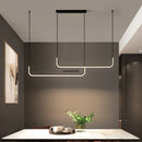GobekUsa LED Chandelier: Modern Black Gold Dimmable Lighting for Dining Room, Kitchen Table