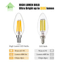 GobekUsa LED Flame Effect Bulbs C35 6.5W 220V Dimmable Candle Filament Bulb