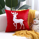 GobekUsa Christmas Elk Embroidered Pillow Covers 45x45cm asyncio Festive Pillowcase