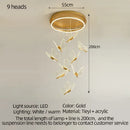 GobekUsa LED Chandelier: Modern Butterfly Design, Acrylic, Exhibition Hall, Staircase, Bedroom Night Lamp Lighting Fixtures