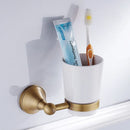 GobekUsa Bronze Bathroom Accessories Set: Towel Rack, Toilet Brush Holder, Soap Dish, Towel Shelf
