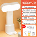 GobekUsa LED Nightlight: Rechargeable 3-Color Table Lamp & Handheld Light