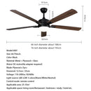 GobekUsa 76" LED Modern Indoor Ceiling Fan with Remote Control