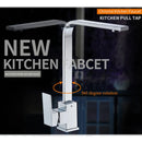 GobekUsa Brass Kitchen Sink Faucet 360 Swivel Mixer in Black - Single Handle