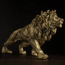 GobekUsa Golden Lion King Figurine: Modern Office & Home Decor Statue