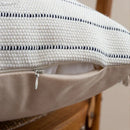 GobekUsa Handmade Cotton Woven Cushion Tassels - Ivory Black Yellow Stripe Home Decor