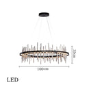 GobekUsa LED Stainless Steel Pendant Light Chandelier for Home Decor in Foyer, Living Room, Bedroom, Restaurant