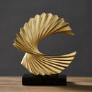 GobekUsa Golden Resin Abstract Sculpture for Modern Home & Office Decor