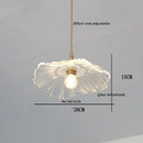 GobekUsa Green Glass LED Pendant Lamp with Copper Wood Handle for Modern Nordic Home Decor