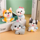 GobekUsa Dog Figurine Miniatures Set - Husky Corgi Bulldog Puppy Statue Decor