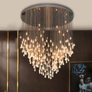 GobekUsa Large Gold LED Crystal Ball Chandelier for Modern Luxury Living Room