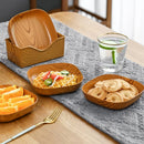 GobekUsa Imitation Wood Snack Plate Dish Tray for Sushi Breakfast Dried Fruit