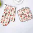 GobekUsa Cotton Kitchen Baking Microwave Gloves for Heat Resistant Baking Oven Safety