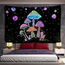 GobekUsa Cartoon Planet Mushroom Tapestry Wall Hanging for Psychedelic Room Decor