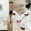 GobekUsa Lamb Nap Cartoon Coral Velvet Blanket: Super Soft, Thick, and Cute for Winter