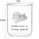 GobekUsa Cute Dog Glass Cup: Heat-resistant Cartoon Coffee Milk Juice Drinking Glass