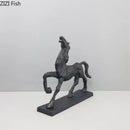GobekUsa Cast Iron Horse Sculpture Modern Desk Decor Minimalist Room Artistic Craft Figurine