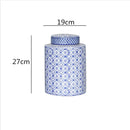 GobekUsa Chinese Retro Ceramics Golden Vase with Cover for Home Décor and Organization