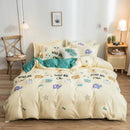 GobekUsa Cartoon Print Bedding Set - Queen/King Size Duvet Cover, Sheets, Pillowcases