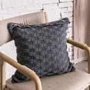 GobekUsa Knit Pillow Cover Nordic Style Button Open Grey Ivory Coffee