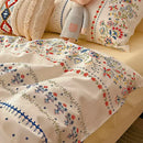 GobekUsa Boho Pattern Printed Cotton Bedding Set for Queen King Bed Linens