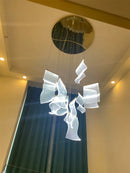 GobekUsa Acrylic Deluxe Staircase Chandelier - Villa, Lobby, Living Room Decor Lighting